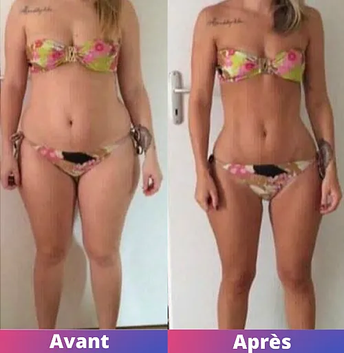 Comparaison avant-après perte de poids